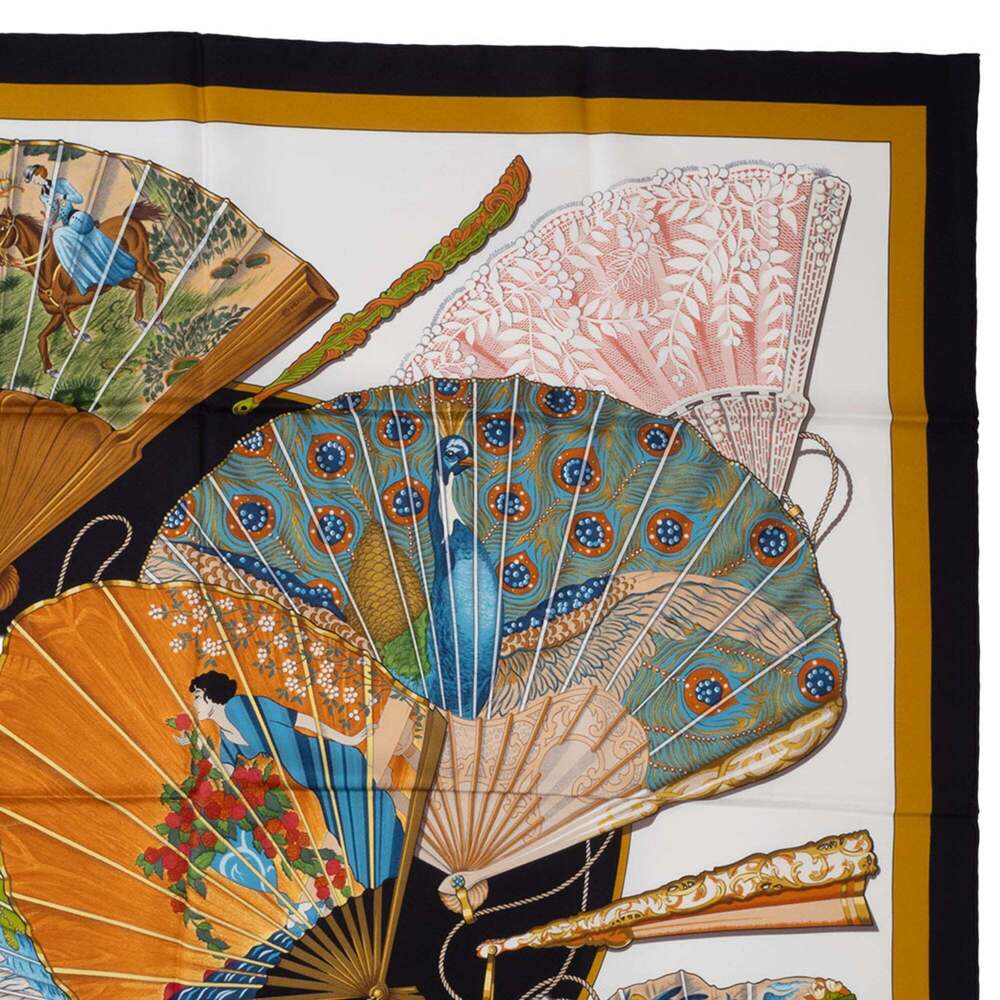 HERMES Black Silk Scarf - Picture 5 of 16